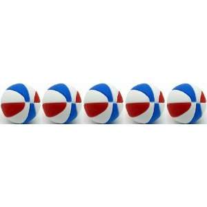  Iwako Beach Ball Erasers, a Set of 5 Pieces, Made in Japan 