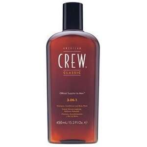   Crew Classic 3 in 1 Shampoo, Conditioner, Body Wash 15oz Beauty