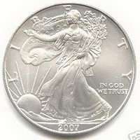 2007 US MINT AMERICAN SILVER EAGLE $1 DOLLAR UNC COIN  