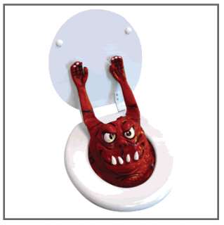 Toilet Monster   Red, Scary Bathroom Gag Joke Prank  