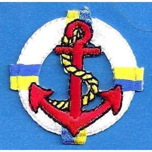 BUY 1 GET 1 OF SAME FREE/Life Preserver w/Anchor Iron On Embroidered 