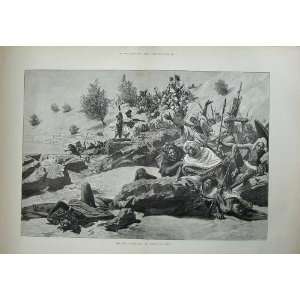   Nile Expedition 1884 Ambush Arabs Battle Weapons Art