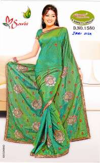   Embroidery Art Silk Partywear Wedding Saree Sari Fabric  27 @ 1  