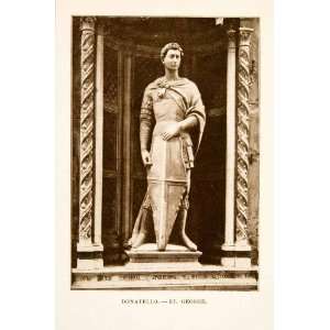  1906 Print Statue St George Donatello Florence Italy Museo 