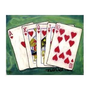  Royal Flush Cards & Poker   Vegas Casino Game Room Framed 