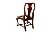 Queen Anne Georgian Revival Carved Mahogany Set 4 Dining Chairs x 