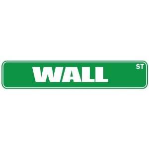   WALL ST  STREET SIGN