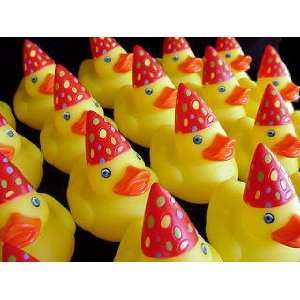   One Dozen (12) Happy Birthday Rubber Ducky Party Favors Toys & Games