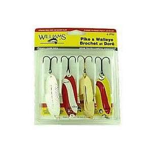   Lure Kits(kit sold as a 1 each) WILLIAMS 4PK PIKE/WALLEYE ASST Sports