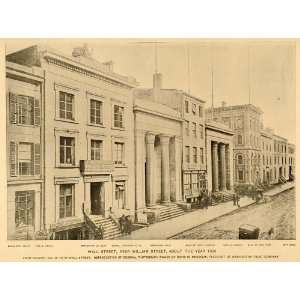  1897 36   54 Wall Street 1860 Banks New York City Print 