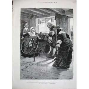   1888 Forestier Christopher Bowing Spinning Wheel Lady