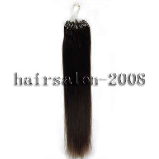 24 REMY micro ring/loop human hair Extensions 100s#02  