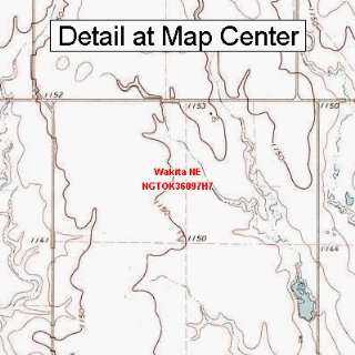  USGS Topographic Quadrangle Map   Wakita NE, Oklahoma 