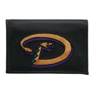   Diamondbacks Black Embroidered Tri Fold Wallet