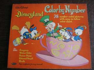 Walt Disneys 1964 DISNEYLAND COLOR BY NUMBER BOOK  