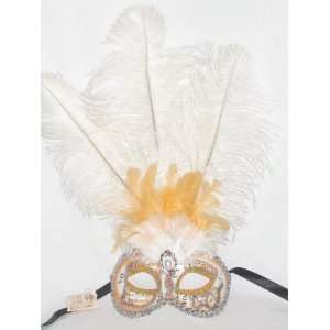   Pergamena Feather Venetian Masquerade Mask 