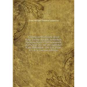   Edd. Princ. S. L. Et a (German Edition) (9785876755049) Ernst Adolph