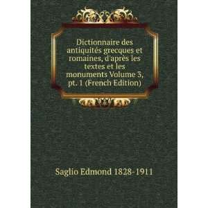   Volume 3, pt. 1 (French Edition) Saglio Edmond 1828 1911 Books