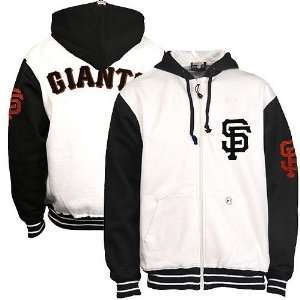  San Francisco Giants White Full Zip Hoody Sweatshirt 