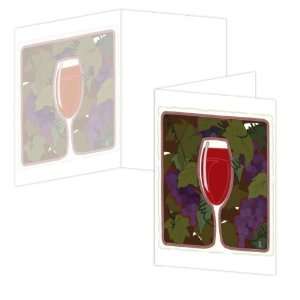 ECOeverywhere Red Red Wine Boxed Card Set, 12 Cards and Envelopes, 4 x 