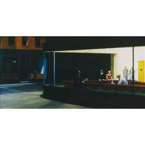 Edward Hopper 55.1W by 27.6H  Falchi della notte II CANVAS Edge #2 