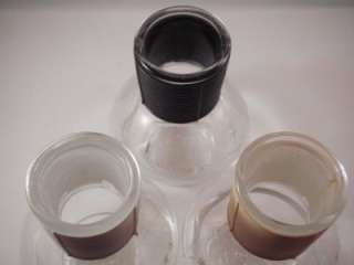   Hottle Glasbake His & Hers Glass Beverage Carafe Water Bedside  