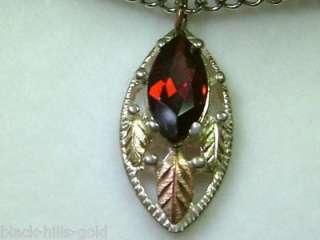 Black Hills Gold **DEEP RED FACETED GARNET** Necklace  