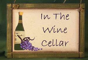 In The Wine Cellar wood sign kitchen wall decor  