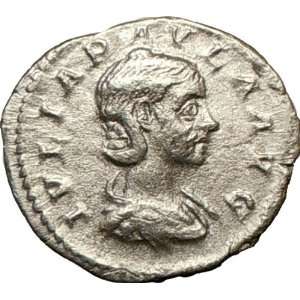 JULIA PAULA 219AD Elagabalus Wife Ancient Silver Roman Coin Concordia 