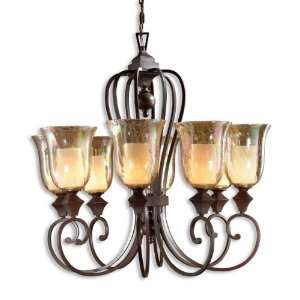  Uttermost 38 Inch Elba 8 Lt Chandelier Grand Scale Curved 
