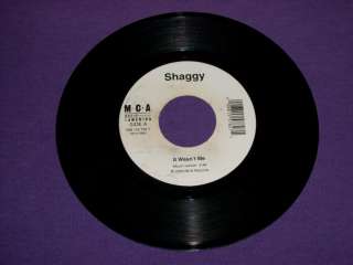 Shaggy It Wasnt Me (2 Versions) Very Rare 7 Vinyl 45 RPM Record MCA 