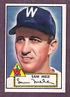 1952 Topps 94 Sam Mele Washington Senators Red Back G  