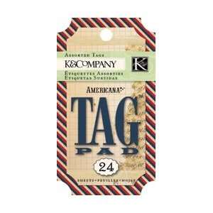  K & Company Americana Tag Pad 24/Pad; 6 Items/Order Arts 