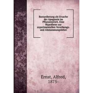   Vererbungs  und Abstammungslehre Alfred, 1875  Ernst Books
