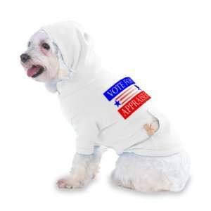 VOTE FOR APPRAISER Hooded (Hoody) T Shirt with pocket for your Dog or 
