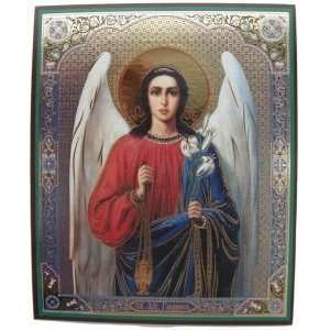 ANGEL GABRIEL Christian Icon Prayer Metallograph (Lithograph 4x5in 