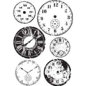  Tempus Fugit 4X6 Cling Stamp (Prima) Arts, Crafts 