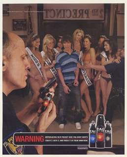 2006 Tag Body Spray Guy Pageant Bikini Girls in Jail Ad  