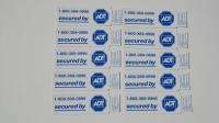 10 AUTHENTIC ADT HOME SECURITY ALARM WINDOW DOUBLE SIDED DECALS 