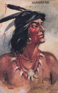 NATIVE AMERICAN INDIAN   Hiawatha 1912  