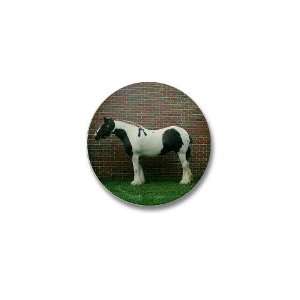  Gypsy Vanner Horses Mini Button by  Patio, Lawn 
