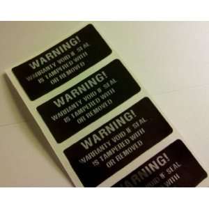  5000 BLACK WARNING WARRANTY VOID SECURITY LABELS STICKERS 