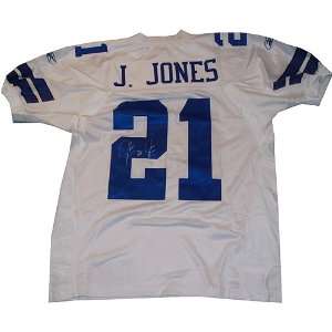  Signed Julius Jones Jersey   White Pro