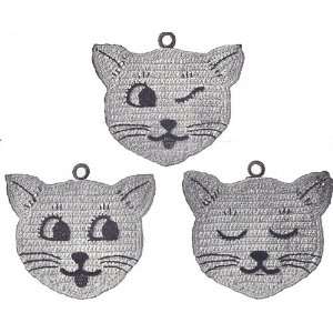 Vintage Crochet PATTERN to make   Pot Holder Kitten Kitty Cat Mat Hot 