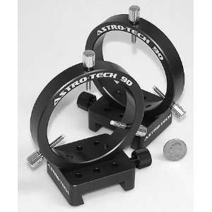  Astro Tech 90mm Ring Set for Vixen Style Dovetail, Black 