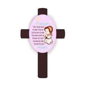  Personalized Girls Bedtime Prayer Cross Ã± Brunette 