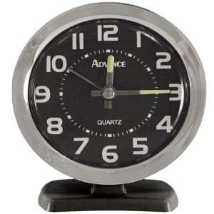   /Keywind Analog Alarm Clock, Black Face/Silver Casing