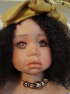 Beautiful Porcelain Afro American Doll   