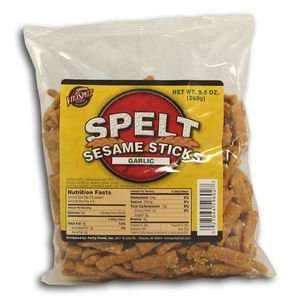 Vita Spelt Sesame Sticks, Garlic   9.5 oz. (Pack of 4)  