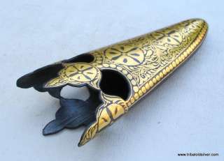   DESIGN PURE GOLD BIDAREE WORK SWORD HANDLE RAJASTHAN INDIA  